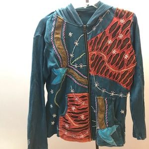 Rising International embroidered hoodie